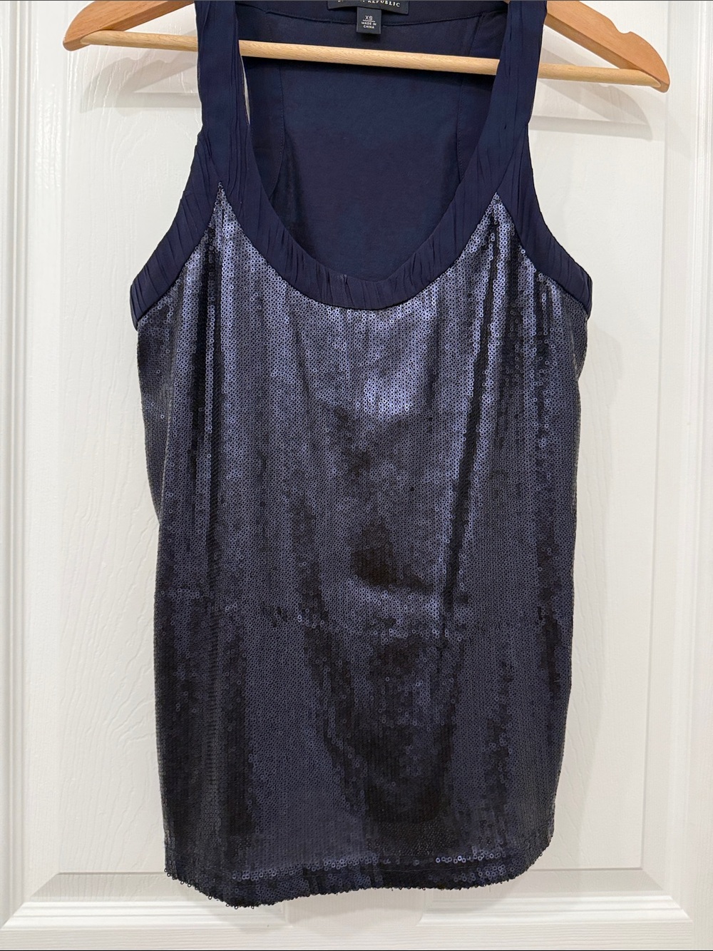 Banana Republic Navy Sequin Camisole Tank